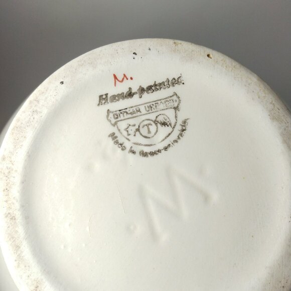 Vintage Ditmar Urbach Art Pottery Pitcher Vase Jug Hand Painted Czechoslovakia - Picture 11 of 14